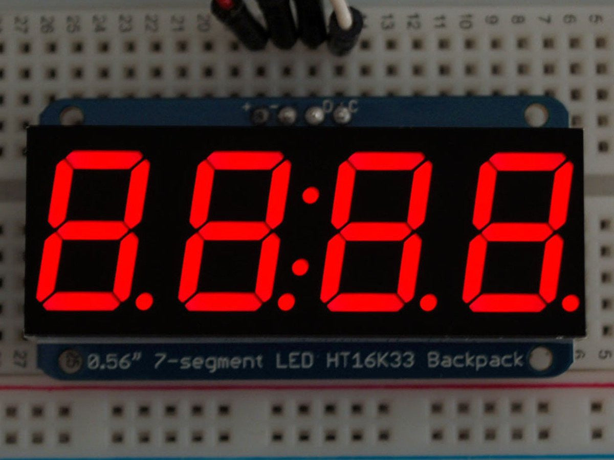 Adafruit 0.56" 4-digit 7-segment Display W/Backpack