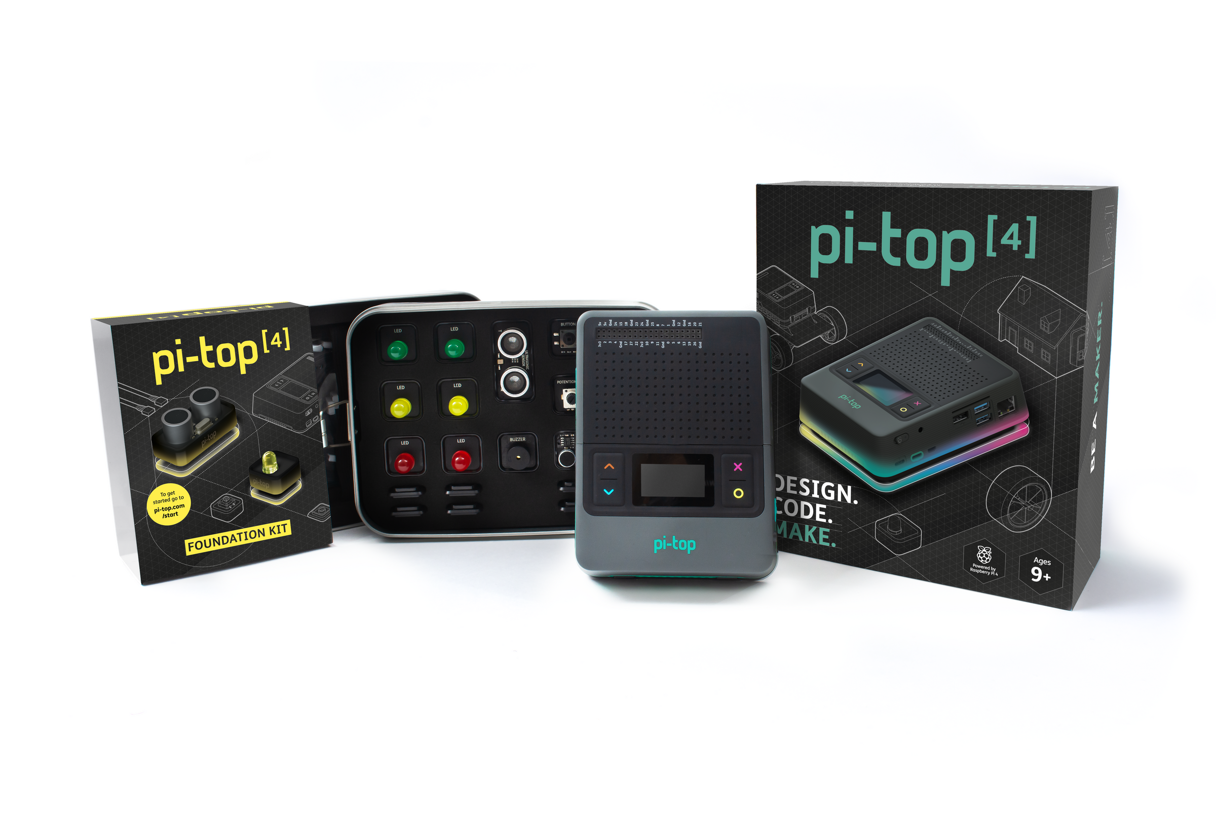 Pi-Top 4 with Raspberry Pi 4 (4GB) and Sensor Foundation Kit